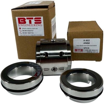 R-802 40, SIC/SIC/SIC/SIC, EPDM, 304 — junta axial doble para la bomba del homogeneizador-dispersador ACE-TRL3-120
