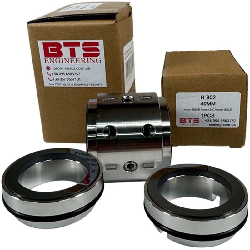 R-802 40, SIC/SIC/SIC/SIC, EPDM, 304 — двойное торцевое уплотнение для насоса гомогенизатора-диспергатора ACE-TRL3-120