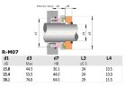 Ущільнення механічне насосу Inoxpa R-M07 1.1/2, SIC/CAR, EPDM, 304