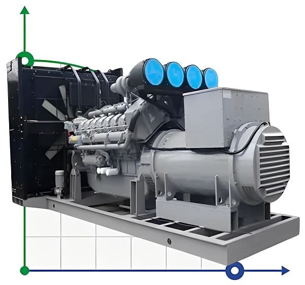 Промышленный дизельный генератор XHYP-1800GF с ATS, двигатель Perkins 2250kVA, 1800kW, 380V/50HZ открытого типа