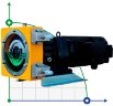 Bomba industrial de manguera JXHIN-10-AL-F-NBR-P, 57 l/h, 0,37 kW, 10 bar, 380V