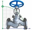 PN16 DN40 tainless steel flanged valve AISI 304, Seat AISI 304