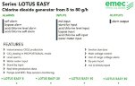 Генератор діоксиду хлору EMEC LOTUS EASY 20 г/год, система що виробляє, дозує та контролює діоксид хлору для дезінфекції води