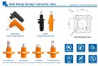 JC-CN06-S-01-M, 70A, 1000V DC-Anschlussbuchse für Energiespeichersysteme mit Gewindeloch, orange