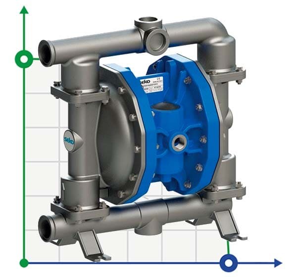 Pompe à membrane pneumatique SEKO Duotek AF160 AISI316