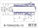 Sello mecánico para bomba Grundfos R-706H(CR) 12, SIC/SIC, VITON, 304
