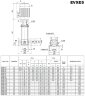 Многоступенчатый насос EVXE 5/7, 1,5 кВт, 7,8 м3/ч, 66,5м, 220V/M, AISI 304 (EBARA EVM)