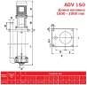 ADV 150/ΡΡ/2000/5.5HP/2800/BSP - pompe centrifuge verticale