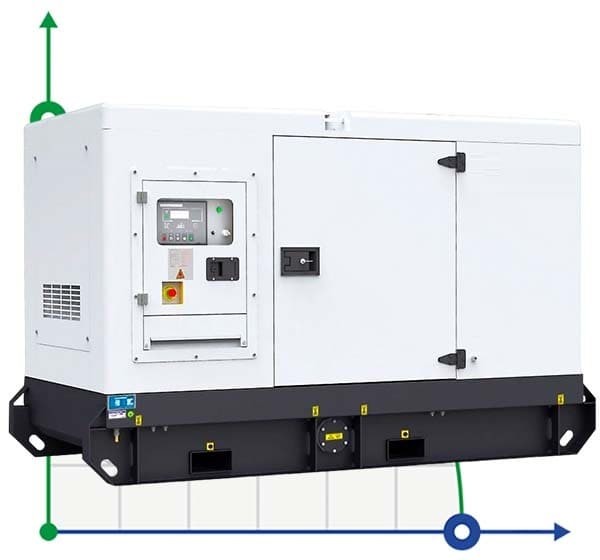 Промисловий дизельний генератор XHYP-64GF з ATS, двигун Perkins 80kVA, 64kW, 380V/50HZ закритого типу