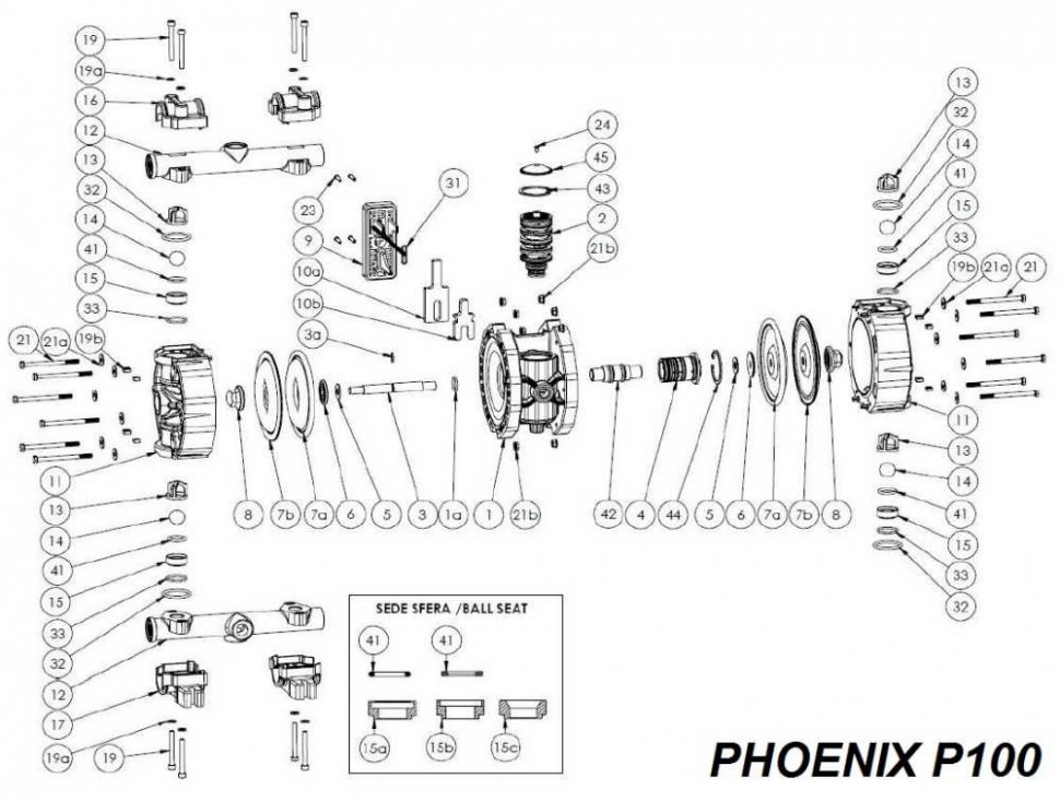 Collecteur supérieur/inférieur, AL, PHOENIX P100