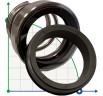 Sello mecánico simple R-BT-RN 100, SS/CAR, VITON, 304, T8RN