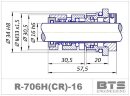 Sello mecánico para Grundfos R-706H(CR) 16, SIC/SIC, VITON, 304 tipo Grundfos HQQE, HQQV, HQQK, HQBV, HUBE, HUBV, HQQF