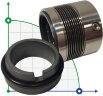 Уплотнения с металлическим сильфоном R-680 25, SIC/SIC, VITON, AM350/316