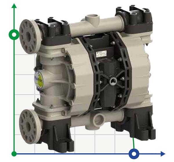 Bomba neumática de diafragma PHOENIX P500 PP HYTREL+PTFE ATEX