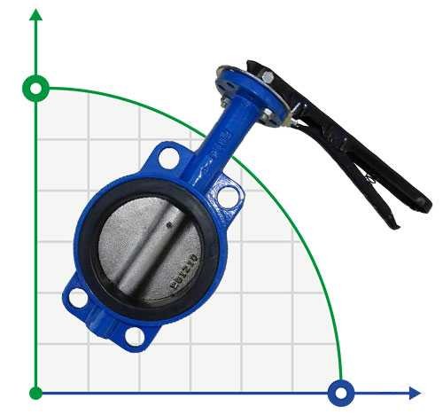 DN100 Vanne papillon, interflange