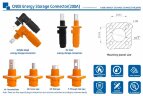 JC-CN08-S-01-M, 150A ,1500V DC конектор гніздо для систем накопичення енергії різьбовий отвір, оранжевий