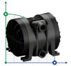 Pompe à membrane pour colle PHOENIX P18 PP SANTOPRENE+PTFE, 20 l/min