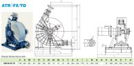 Bomba peristáltica ACME Pompe ATR 80 FX/TD 21965 l/h, 9 kW, 40,2 rpm, con capacidad fija para lodos de alta densidad
