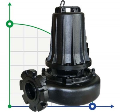 Pompe d'irrigation submersible Dreno AT 100/4/152 C.243 avec roue ouverte monocanal
