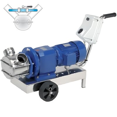 Impellerpumpe für Wachsförderung LIVERANI RID MAXI 80+BY-PASS NR TF 4,0kW, 600U/min, 380V mit Getriebe, auf einem Wagen mit Bedienfeld CE