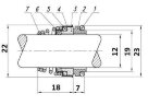 Торцевий механічний ущільнювач R-BT-FN.NU 12, SIC/SIC, EPDM, 304