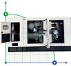 Промисловий дизельний генератор XHYP-1200GF з ATS, двигун Perkins 1600kVA, 1200kW, 380V/50HZ закритого типу