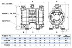 Pompe pneumatique à membrane PHOENIX 50-PVDF 1/2, P50-KHTTKV1