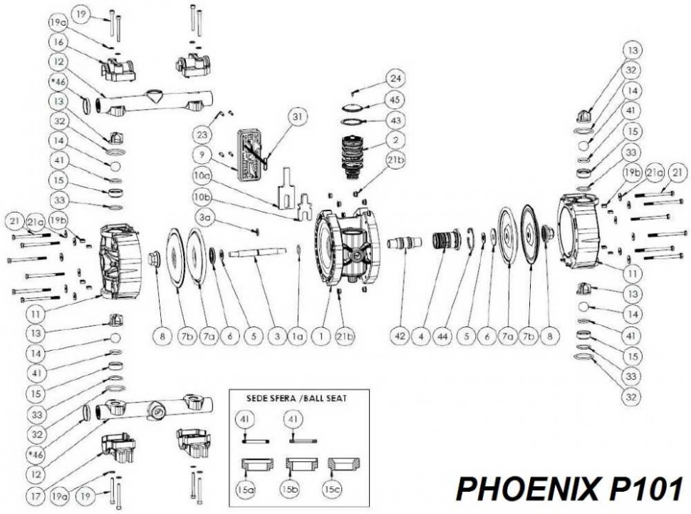 Upper / lower collector, PP+CF, PHOENIX P101