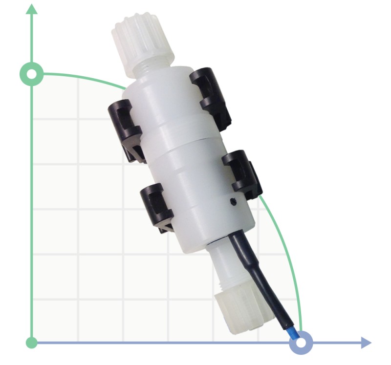 Flow sensor PVDF - TFE / P