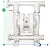 Bomba neumática de diafragma RUBY FDA 040S-W-TST-T