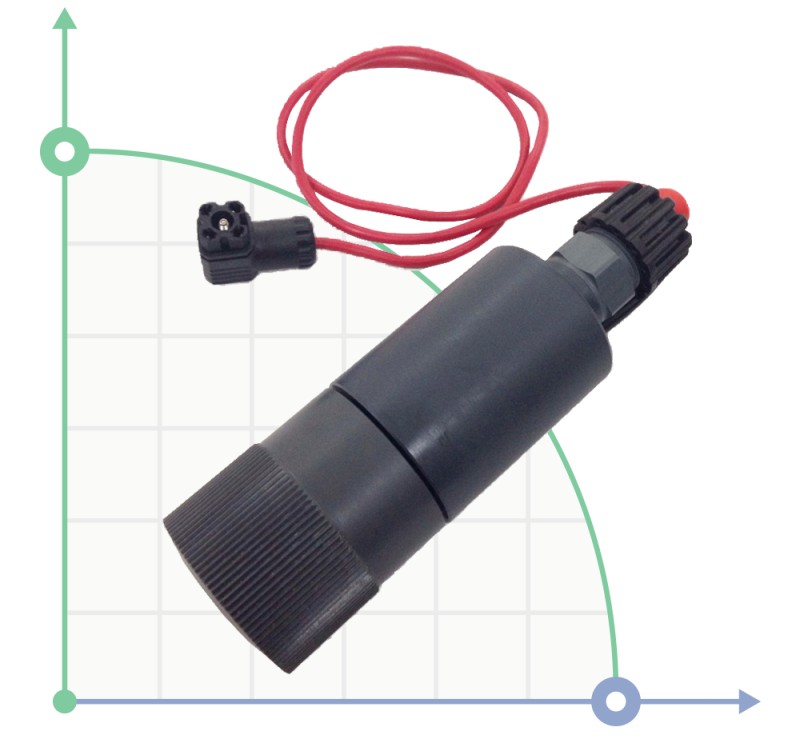 Capteur de débit PVC - FPM pour pompes doseuses 30 - 50 - 80 l/h