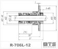 Uszczelnienie kasetowe do pompy Europump, Waterstry R-706L 12, SIC/SIC, VITON, 304