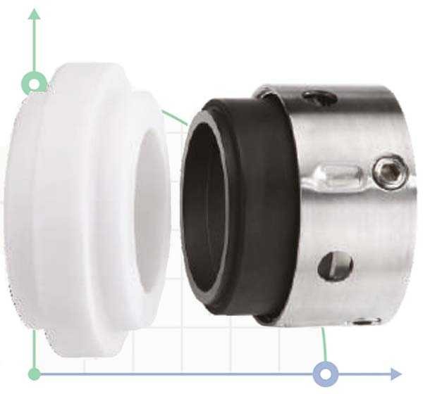 Торцевое механическое уплотнение R-8B 2.1/8, CAR/SIC, VITON, 304, AG