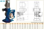 Peristaltikpumpe ACME Pompe AS 20 IX 10-304 l/h, 0,18 kW, 1,5-47 U/min, mit Leistungsregelung über Frequenzumrichter