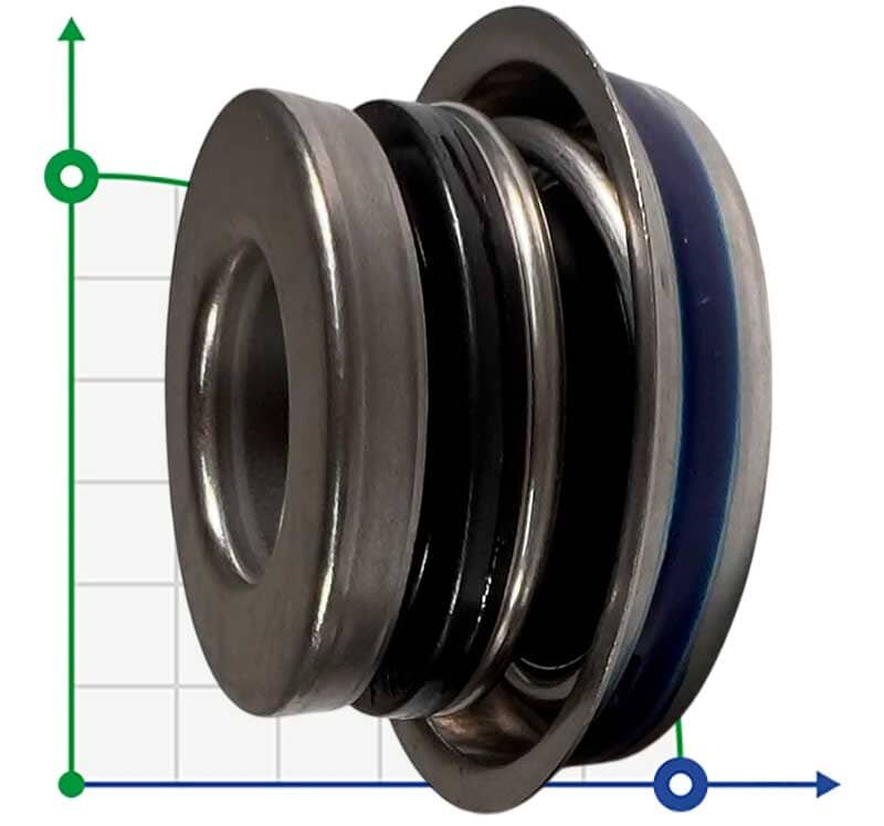 Mechanical seal R-6C 20, SIC/SIC, NBR, 304