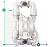 RUBY FDA 050S-W-EST-T Pneumatische Membranpumpe