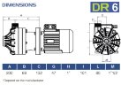 Bomba centrífuga horizontal con sellos mecánicos DR 006 PP, 0,75 kW