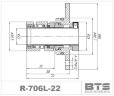 Uszczelnienie kasetowe do pomp SACI, schodów R-706L 22, SIC/SIC, VITON, 304