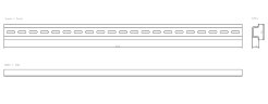 6ES5710-8MA21, SIMATIC, Carril de montaje estándar 35mm, Longitud 530 mm para armarios de 600 mm