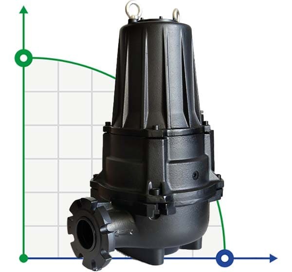 Submersible pump Dreno ATH 80-2/150 with centrifugal two-channel impeller