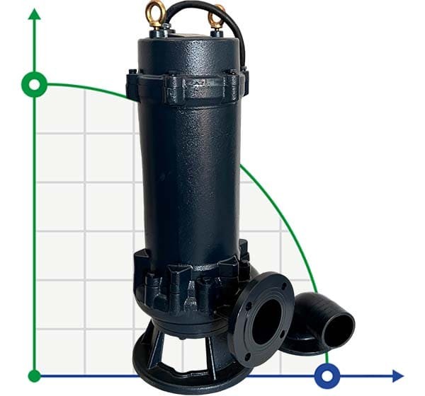 Pompe fécale avec broyeur 80WQV30-25-4 pour élevages porcins