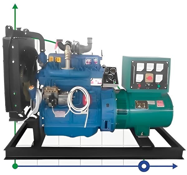 Generador diesel industrial XHY-R40GF con ATS, motor Ricardo 50kVA, 40kW, 380V/50HZ tipo abierto