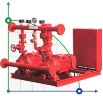 Электрическая двухнасосная пожарная станция BEEJ 2000/13-430-40 (126 l/s, 130m, 315kW)