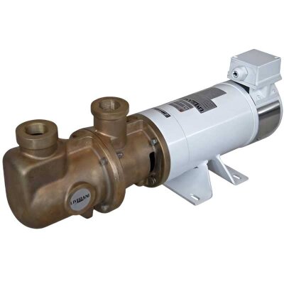 Bomba de tornillo LIVERANI MO-B 44 CC/12V 0,55 kW, 1400 rpm con carcasa de bronce para el sector marino