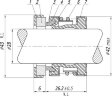 Торцевое механическое уплотнение к насосу R-2100S 28, SIC/SIC, VITON, 304