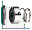 Uszczelnienie mechaniczne do pomp R-M3N 75, SIC/SIC, VITON, 304, G9