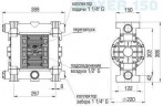 Pneumatyczna pompa membranowa BOXER 150 PP IB150-P-HTTPT--
