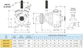 Bomba Vortex para vaciado de sentinas LIVERANI NAUTIC 40 F, 120 l/min, bronce, con embrague manual, sin motor