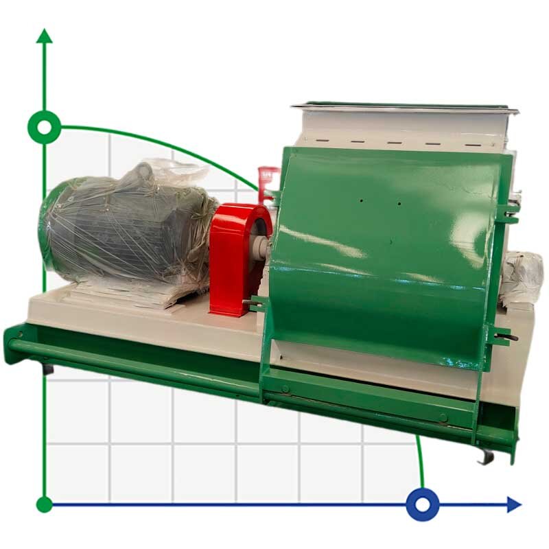 FSFP 66*80 broyeur de grains à marteaux d'une capacité de 5 t/h, 90 kW
