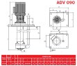 ADV 90/PVDF/250/0.75HP/2800/BSP - вертикальний відцентровий насос